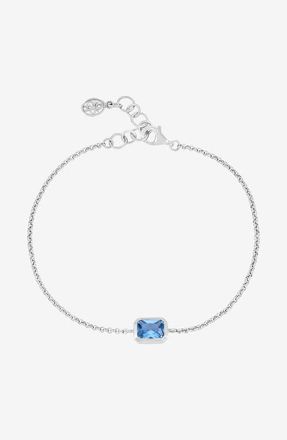 Dower & Hall Blue Topaz Octagon Chain Bracelet in Sterling Silver at Nordstrom, Size 7.5