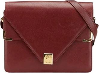 Cartier Pre-owned Cross Body Bags, female, Red, Size: ONE SIZE Pre-owned Leather Shoulder Bag