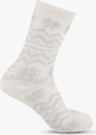 Totes Womens Totes Toasties FAIR ISLE & CHENILLE SUPERSOFT BED SOCKS (Twin Pack) Womens Socks Grey/Fair Isle