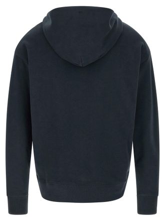 Moncler Logo-Print Cotton Jersey Hoodie - Navy