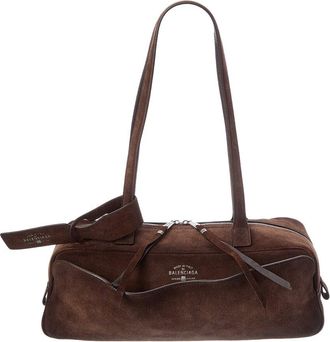 Balenciaga Logo Leather Shoulder Bag