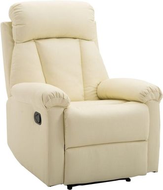 HOMCOM Homcom - Sill&oacute;n Relax Reclinable Tapizado en pu Butaca de Sal&oacute;n con Reposapi&eacute;s Retr&aacute;ctil Respaldo Alto Resposabrazos y Asiento Acolchados Grueso