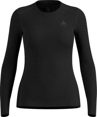 Odlo Merino 200 Crew Neck Top - Dames - Thermokleding winter - Zwart - L - Wol - Fitness