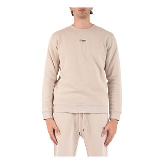 Dondup Sweatshirts, male, Beige, Size: M Cotton Crewneck Sweatshirt
