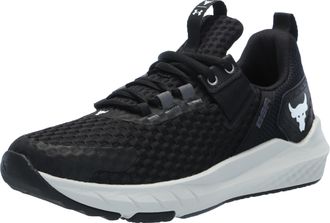 Under Armour Womens Project Rock Blood Sweat Respect 4 Sneaker, (001) Black/Castlerock/White, 8.5
