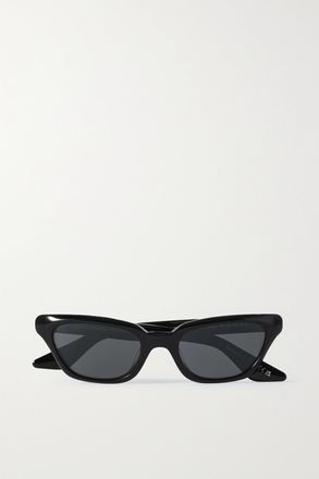 Oliver Peoples + Khaite Occhiali Da Sole In Metallo Dorato E Acetato Con Montatura Cat-eye 1983c - Nero