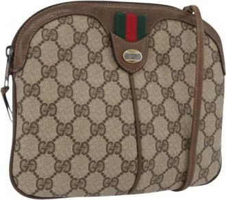 Gucci Pre-owned Cross Body Bags, female, Beige, Size: ONE SIZE Pre-owned Canvas Cross Body Bag
