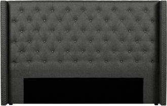 VENTE-UNIQUE.COM Cabecero poliéster gris 160 x 200 cm