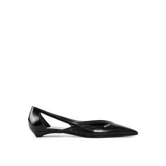 Prada Ballerinas, female, Black, Size: 8 US Black Cut-Out Ballerina Flats