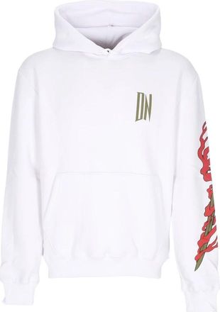 Dolly Noire Draken Hoodie Wit Lange Mouw - Heren - Hoodies - Wit - XL - Katoen - Hoodies & sweatvesten