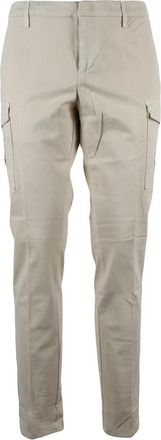 Dondup Beige Eddy Slim-Fit Cargo Stretch Cotton Trousers