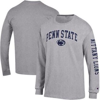 Champion Mens Champion Heather Gray Penn State Nittany Lions Arch Over Logo 2-Hit Long Sleeve T-Shirt at Nordstrom, Size Xx-Large