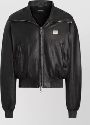 Dolce & Gabbana hooded oversized jacket pleated sleeves ribbed hem