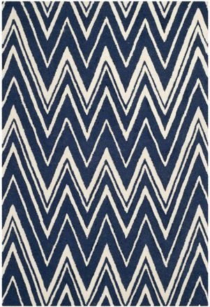 Safavieh Alfombra lana blu scuro/neutrale 122 x 183 cm