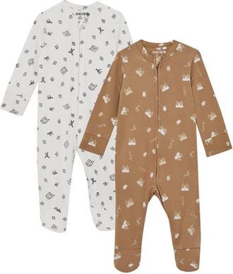 Reiss Joy Set of 2 Footies in Neutral at Nordstrom, Size 18-24M