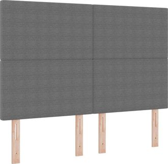 vidaXL Led Headboard with led Strip Lights Light grey 160 cm Fabric Vidaxl