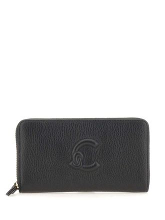 Coccinelle logo-embossed zip-around wallet - women - Leather - One Size - Black