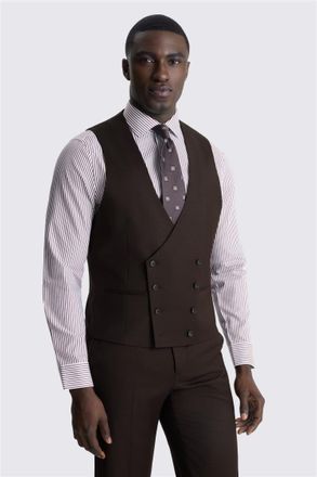 Moss Perfomance Tailored Brown Twill Waistcoat