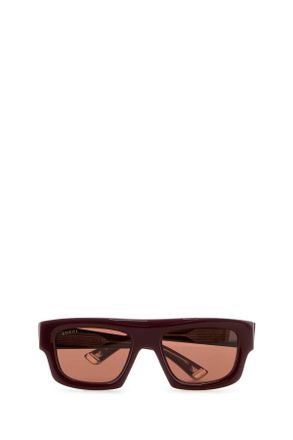 Gucci Mens Burgundy Acetate Sunglasses Burgundybrown Exterior: Occhiali Da Sole
