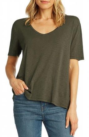 Matty M High-Low Slub T-Shirt in Military at Nordstrom Rack, Size X-Small