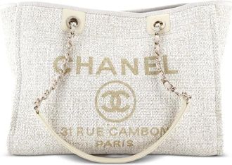 Chanel Borsa tote Deauville piccola - Toni neutri