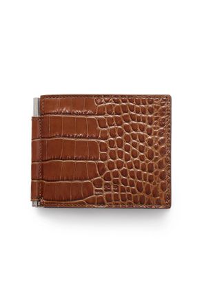 Tom Ford Croc-Effect Leather Billfold Wallet