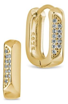 Sterling Forever Aubriella Cubic Zirconia Hoop Earrings in Gold at Nordstrom Rack
