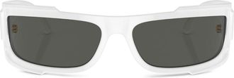 Versace Medusa-motif square-frame sunglasses - unisex - Acetate - 67 - White