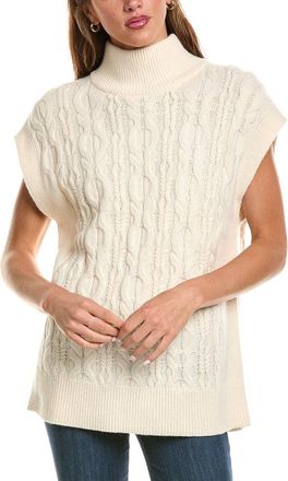 525 america Wool & Cashmere-Blend Mock Neck Cable Vest