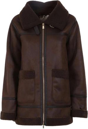 Yes-Zee O061Kj 000232 Jas - Dames - Jassen - Bruin - L - Polyester - Jassen