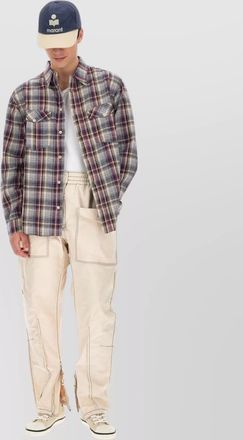Isabel Marant plaid pattern shirt with button-down collar