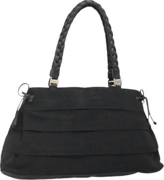 Ferragamo Pre-owned Canvas Schoudertas - Dames - Vintage Schoudertas - Zwart - ONE Size - Vintage