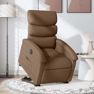vidaXL Vidaxl - Sill&oacute;n El&eacute;ctrico Reclinable Elevable De Tela Marr&oacute;n