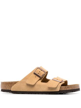 Birkenstock Arizona Suede Leather-Latte Cream - men - Suede/Polyethylene vinyl acetate (PEVA)/Suede/Cork - 44 Regular - Neutrals
