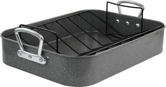 Gibson 2 Piece Carbon Steel 16.25 Inch Turkey Roaster Set in Grey at Nordstrom