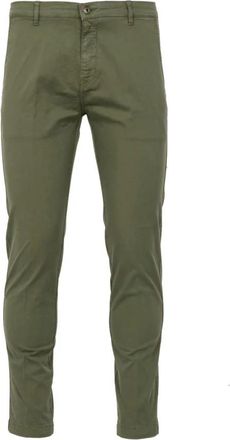Roy Rogers Groene Katoenen Slim Fit Broek - Heren - Chinos - Groen - W35 - Katoen - Broeken