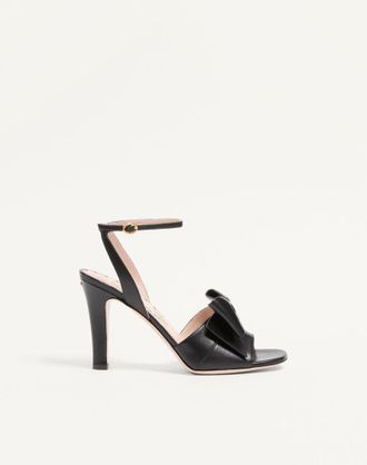 Valentino Garavani Sandalo Bowow In Capretto 95Mm Donna NERO 36.5