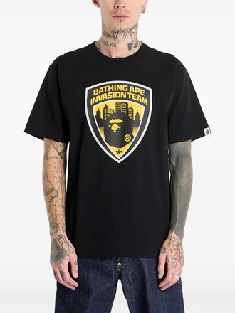 A Bathing Ape emblem short-sleeve T-shirt - unisex - Cotton - S - Black