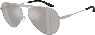 A|X Armani Exchange AX2060S 60206G Mens Sunglasses Silver Size 58