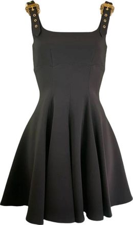 Versace Jeans Couture Barok Couture1 Gesp Jurk - Dames - Jurken - Zwart - Maat: XS Poliester