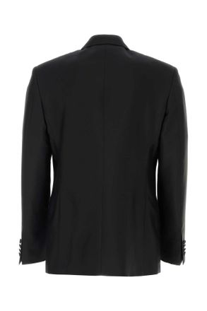 Burberry Mens Black Wool Blend Blazer Giacche E Gilet