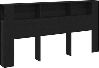 vidaXL Vidaxl - Cabecero Armario Madera Ingenier&iacute;a Roble Negro 200x18,5x104,5cm