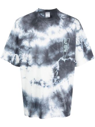 Marcelo Burlon tie-dye print T-shirt - Black
