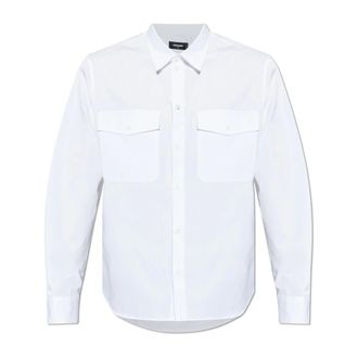 Dsquared2 Formal Shirts, male, White, Size: 2XL Pocket Shirt