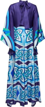 La DoubleJ La Double J Jurken - Dames - Maxi kleedjes - Blauw - M - Kleedjes