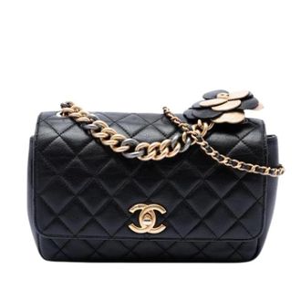 Chanel Pre-owned Quilted Lambskin Crossbody Bag - Dames - Pre-owned - Zwart - Maat: ONE Size Leer