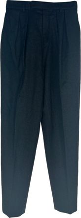 Celine Pre-owned Womens Pleated Trousers in Black Wool - Size EU 36