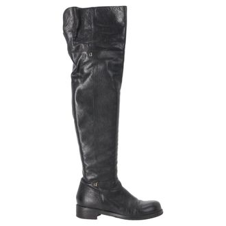 Jimmy Choo London Deron Knee-High Boots in Black Leather