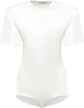 Magda Butrym Ribbed Cotton Bodysuit