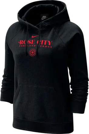 Nike Portland Thorns Phoenix Fleece Nike Womens Oversized Hoodie in Black | W31855PTOR26-BLK